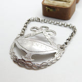 Georgian Sterling Silver Wreath & Urn Pattern 'Brandy' Decanter Label c1790