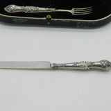 William IV Boxed Sterling Silver Chritening Cutlery Set Antique 1835 Birmingham