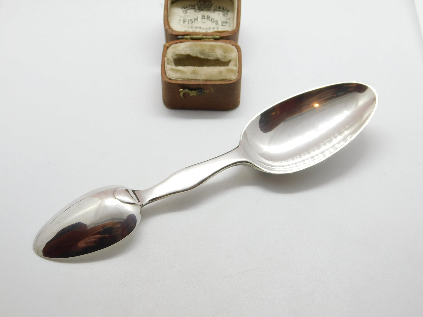 Early Victorian Sterling Silver Double Ended Medicine Spoon 1839 London Antique