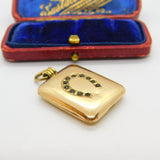 Victorian 9ct Gold Back & Front Good Luck Horseshoe Locket Antique c1880