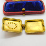 Victorian 9ct Gold Back & Front Good Luck Horseshoe Locket Antique c1880