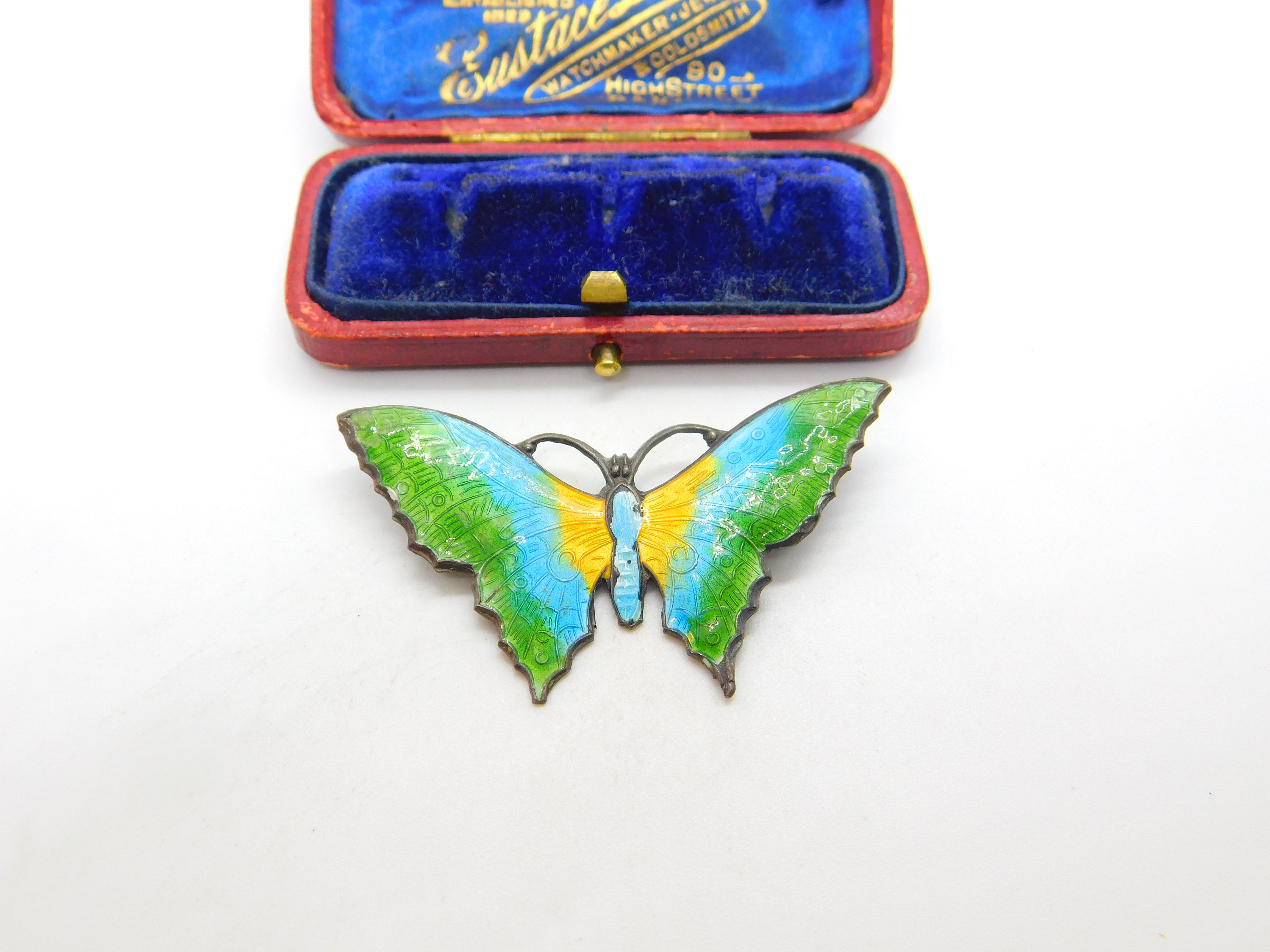 Vintage Colorful top Enamel Insect Butterfly Brooch