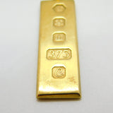 9ct Yellow Gold 1/2 ozt Bullion Bar Ingot Pendant Vintage 1977 Sheffield