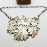 Early Victorian Sterling Silver Wine Leaf 'Port' Decanter Label 1841 Birmingham
