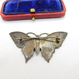 Scandinavian Sterling Silver Colourful Enamel Butterfly Brooch c1930 Antique