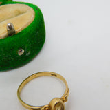 9ct Yellow Gold & Citrine Set Solitaire Ring Vintage 1990 London