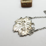 Early Victorian Sterling Silver Wine Leaf 'Port' Decanter Label 1841 Birmingham