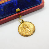 Georg Jensen 9ct Yellow Gold St. Christopher Pendant with Travel Reverse 1963