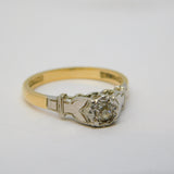 Victorian 18ct Yellow Gold & 0.2ct Diamond Solitaire Ring Antique c1890