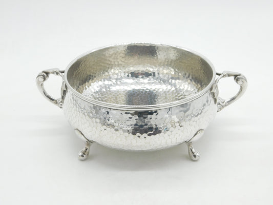 Arts & Crafts Planished Kingsway Silver Plated Fruit Bowl Antique c1910