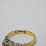 Victorian 18ct Yellow Gold & 0.2ct Diamond Solitaire Ring Antique c1890