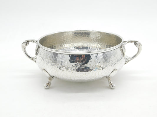 Arts & Crafts Planished Kingsway Silver Plated Fruit Bowl Antique c1910