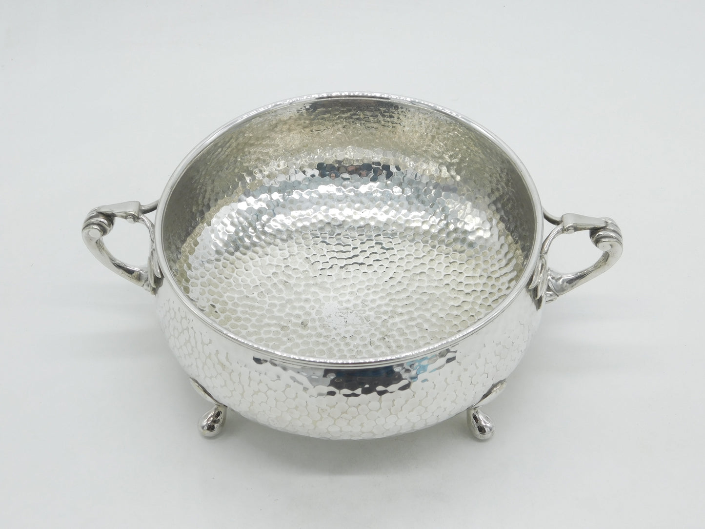 Arts & Crafts Planished Kingsway Silver Plated Fruit Bowl Antique c1910