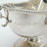 Pair of Sterling Silver Pedestal Sauce Boats & Ladles Vintage 1984 Birmingham