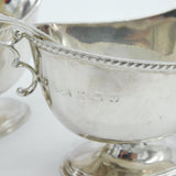 Pair of Sterling Silver Pedestal Sauce Boats & Ladles Vintage 1984 Birmingham