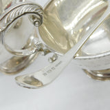 Pair of Sterling Silver Pedestal Sauce Boats & Ladles Vintage 1984 Birmingham