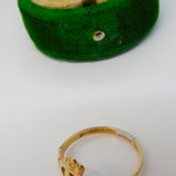 9ct Yellow Gold Irish Claddagh Wedding Ring Vintage c1970 Size J 1/2 UK