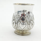 Victorian Sterling Silver Floral Repousse Christening Mug Antique 1896 London