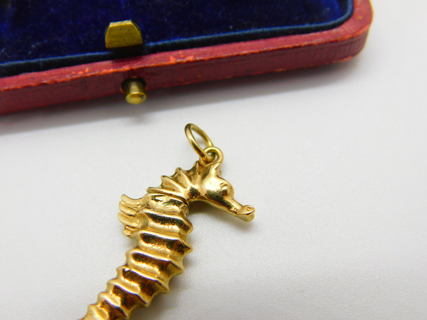 9ct Yellow Gold Seahorse Marine Charm Pendant Vintage c1970 Birmingham