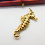 9ct Yellow Gold Seahorse Marine Charm Pendant Vintage c1970 Birmingham