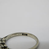 Victorian 18ct White Gold & 0.3ct Three-Stone Diamond Ring Antique c1890