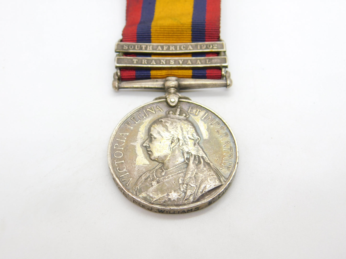 Silver Boer War Queen's South Africa Medal 'PTE Williams, S. Lanc. Regiment'