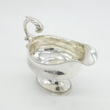 Large Georgian Sterling Silver Scrolled Pedestal Sauce Boat 1775 London Antique