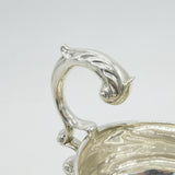 Large Georgian Sterling Silver Scrolled Pedestal Sauce Boat 1775 London Antique