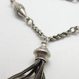 Victorian Sterling Silver Albertina Tassel Watch Chain Bracelet c1860 Antique