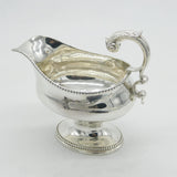 Large Georgian Sterling Silver Scrolled Pedestal Sauce Boat 1775 London Antique
