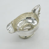 Large Georgian Sterling Silver Scrolled Pedestal Sauce Boat 1775 London Antique