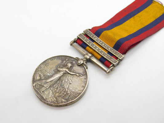 Silver Boer War Queen's South Africa Medal 'PTE Williams, S. Lanc. Regiment'