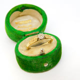 Edwardian 18ct Yellow Gold & Diamond Solitaire Ring Antique c1910