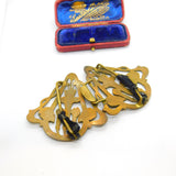 Art Nouveau Victorian Gilt Metal Colourful Enamel Floral Nurses Buckle c1860