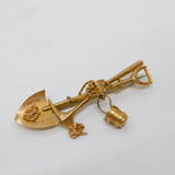 Victorian 9ct Gold South African Miner's Souvenir Brooch Antique 1897 Birmingham