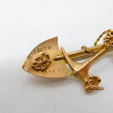 Victorian 9ct Gold South African Miner's Souvenir Brooch Antique 1897 Birmingham