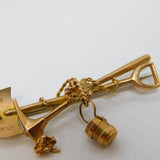 Victorian 9ct Gold South African Miner's Souvenir Brooch Antique 1897 Birmingham