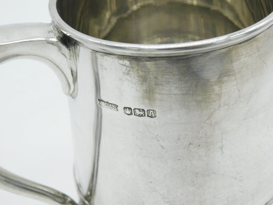 Sterling Silver One Pint Tankard Mug Antique 1943 Sheffield Dixon & Sons