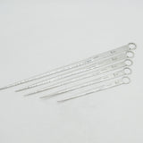 Victorian Graduated Set of Silver Plated Family Crest Meat Skewers c1860 Antique
