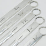 Victorian Graduated Set of Silver Plated Family Crest Meat Skewers c1860 Antique