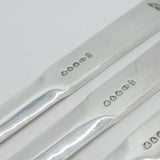 Victorian Graduated Set of Silver Plated Family Crest Meat Skewers c1860 Antique