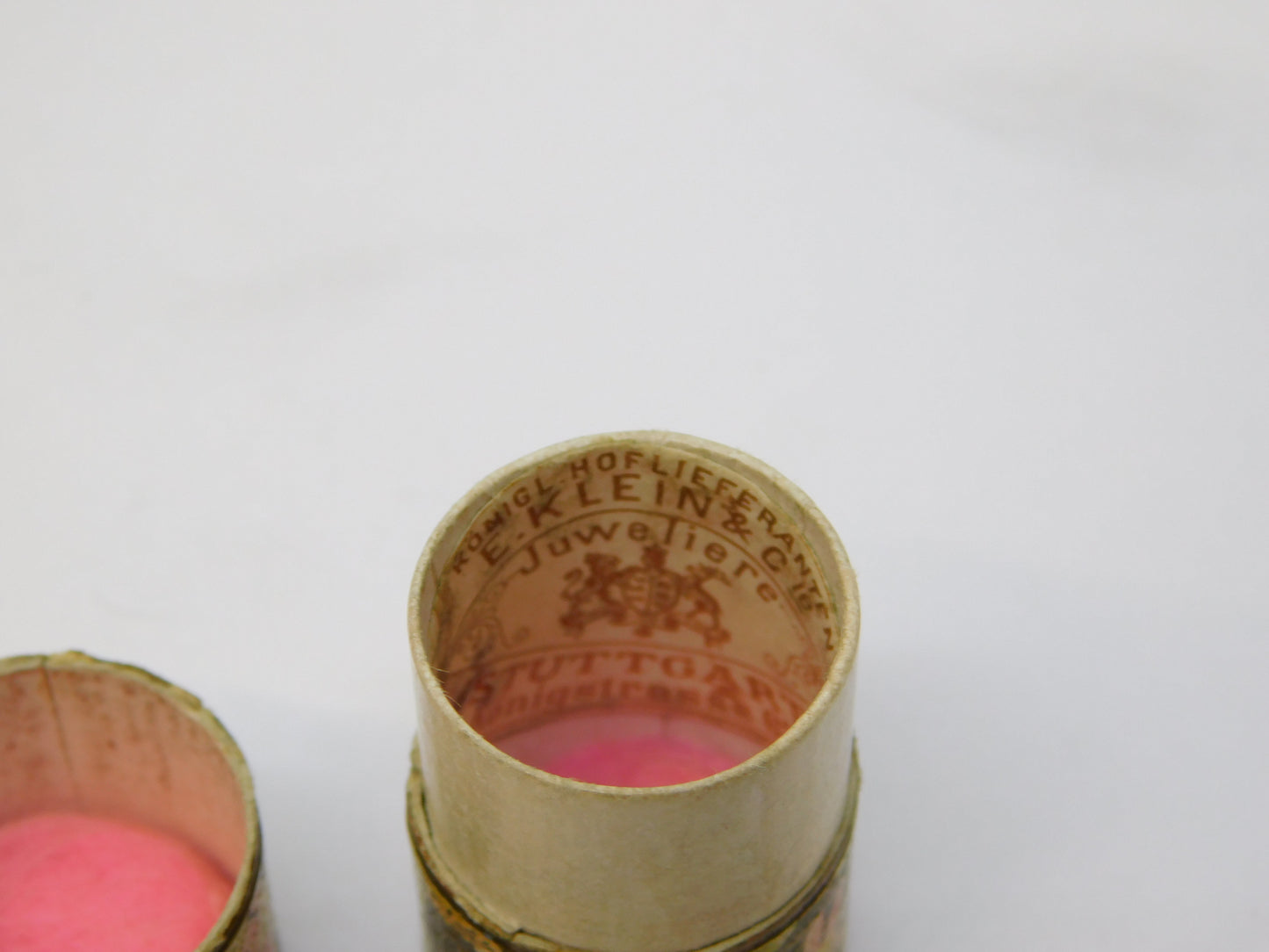 19th Century E Klein u. Cie 800 Silver & Gold Boxed Sewing Thimble Antique c1880