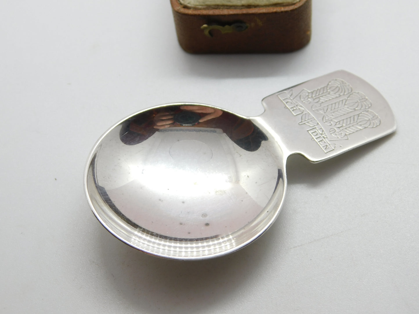 Sterling Silver 'Ich Dien' Prince of Wales Investiture Tea Caddy Spoon 1969