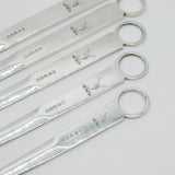 Victorian Graduated Set of Silver Plated Family Crest Meat Skewers c1860 Antique