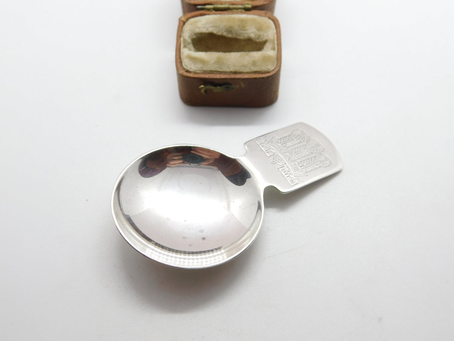 Sterling Silver 'Ich Dien' Prince of Wales Investiture Tea Caddy Spoon 1969