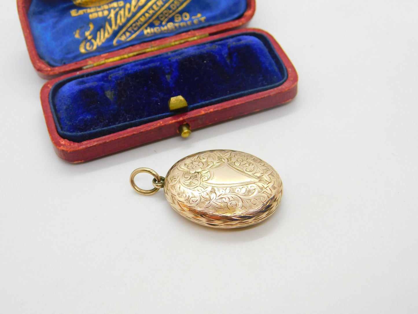 Victorian 9ct Gold Back & Front Floral Pattern Double Locket Antique c1880