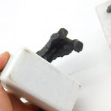 Pair of Cast Bronze & Marble Westie Terrier Dog Bookends Vintage c1970