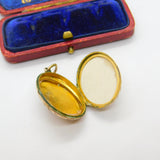Victorian 9ct Gold Back & Front Floral Pattern Double Locket Antique c1880
