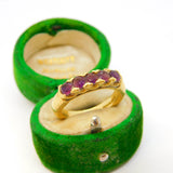 18ct Yellow Gold Five-Stone Band Ring Vintage c1990 Birmingham