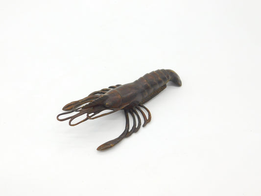 Victorian Revival Cast Bronze Crayfish Sculpture Figurine Vintage c1980